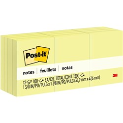 Post-It 653 Notes Original 100shts 36x48mm Yellow